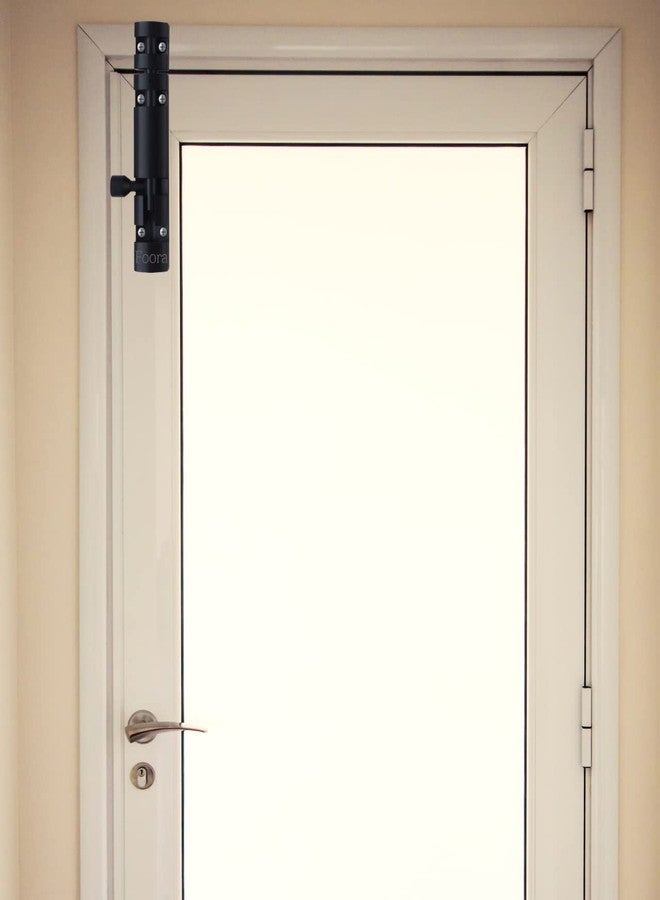 Foora Export Premium Black Tower Bolt - 4 Inch Luxury Aluminum Body (Chatakni) with Stainless Steel Rod and Knob for Doors, Windows, Gates (Black Finish) - Image 3